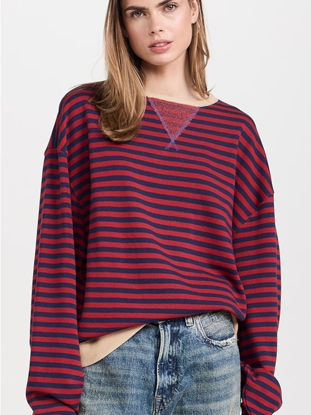Free People Stripped Pullover msrp$98
